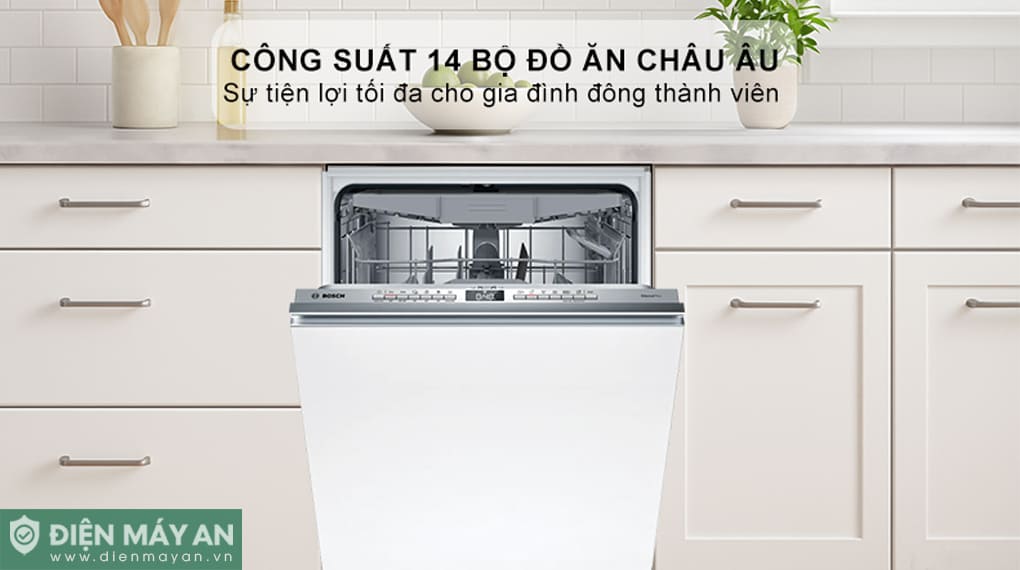 Máy rửa bát âm toàn phần Bosch Serie 4 SMV4HCX19E